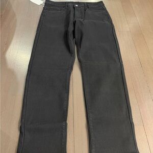 Black Straight-Leg Pants
